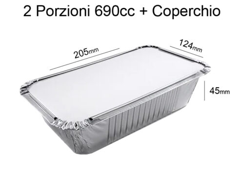 Vaschetta alluminio 2P+C