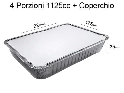 Vaschetta alluminio 4P+C