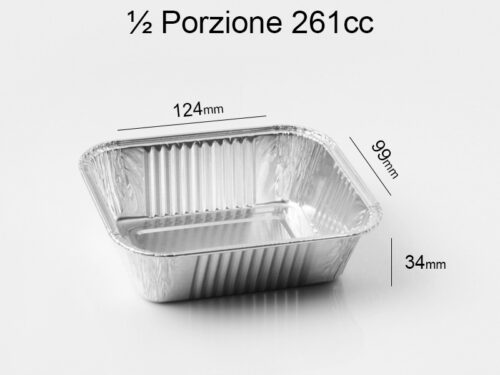 Vaschetta alluminio rettangolare 1/2P