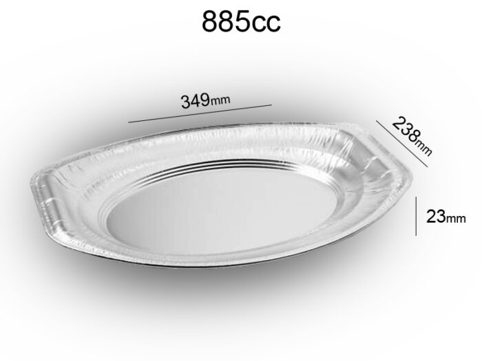 Vassoio alluminio ovale 885cc